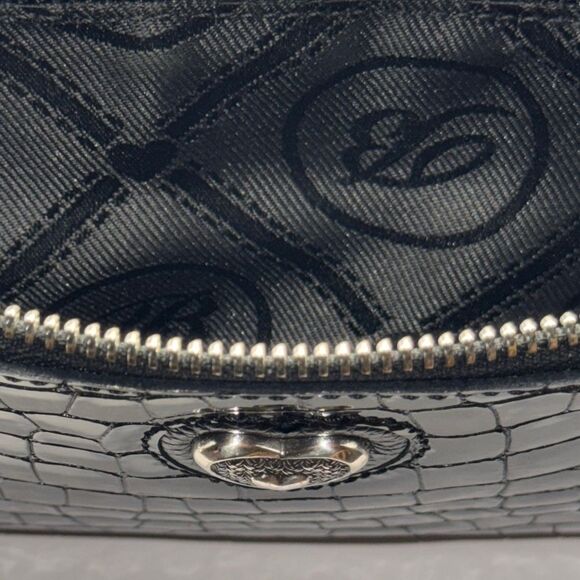 Brighton patent  Croc-Embossed Crossbody Bag with Heart Detail - Picture 10 of 11